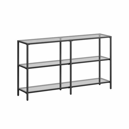 Konsolentisch mit 3 Ablagen aus Hartglas