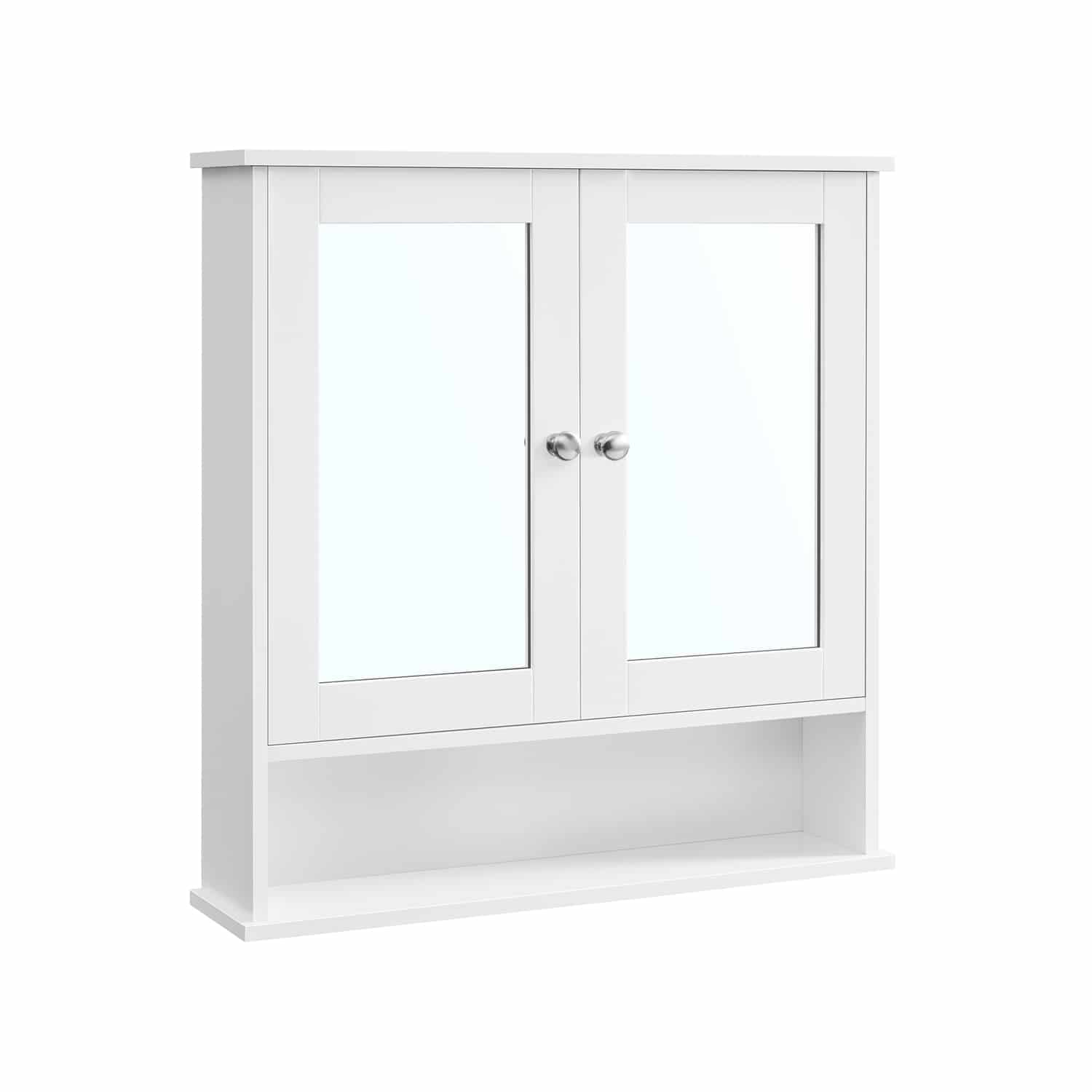 Spiegelschrank mit offenem Fach Wandmontage weiß