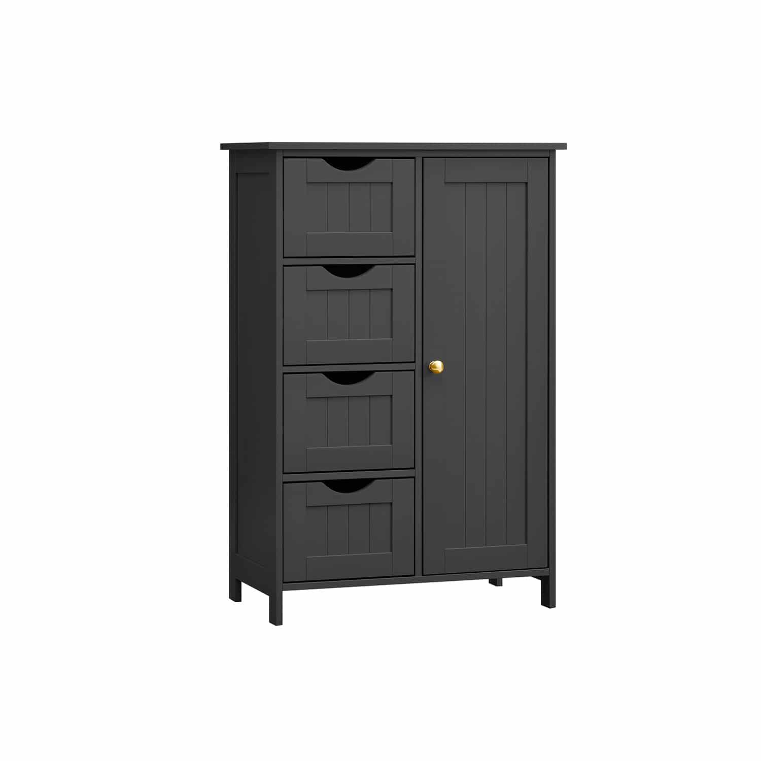 Badezimmerschrank 4 Schubladen 30 x 55 x 82 cm tintenschwarz