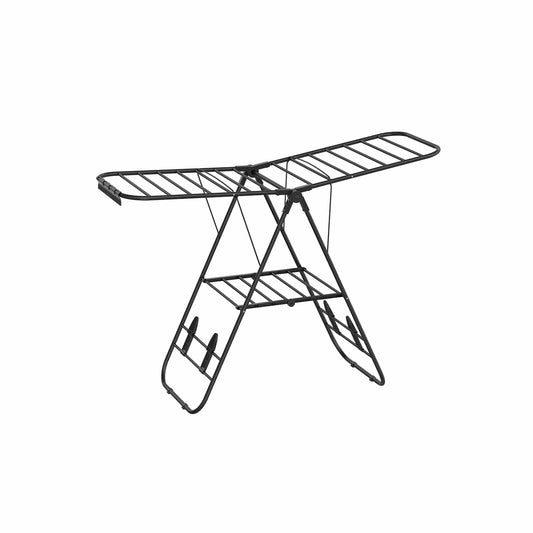 Wäscheständer mit Flügel aus Stahl tintenschwarz