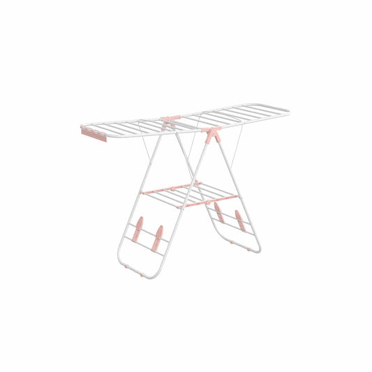 Wäscheständer mit Flügel aus Stahl wolkenweiß-pastellrosa