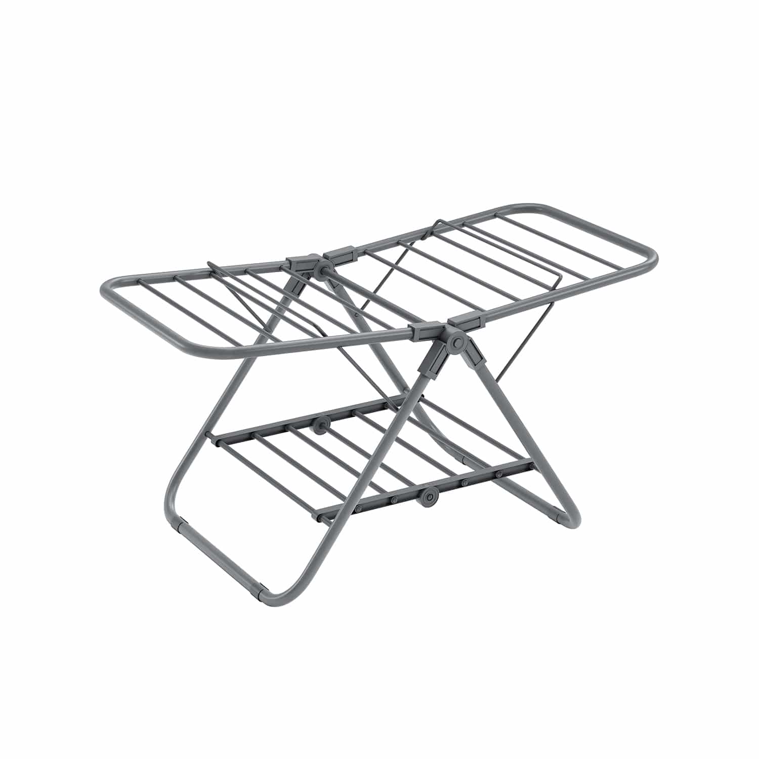 Wäscheständer mit 2 Flügeln aus Metall taubengrau