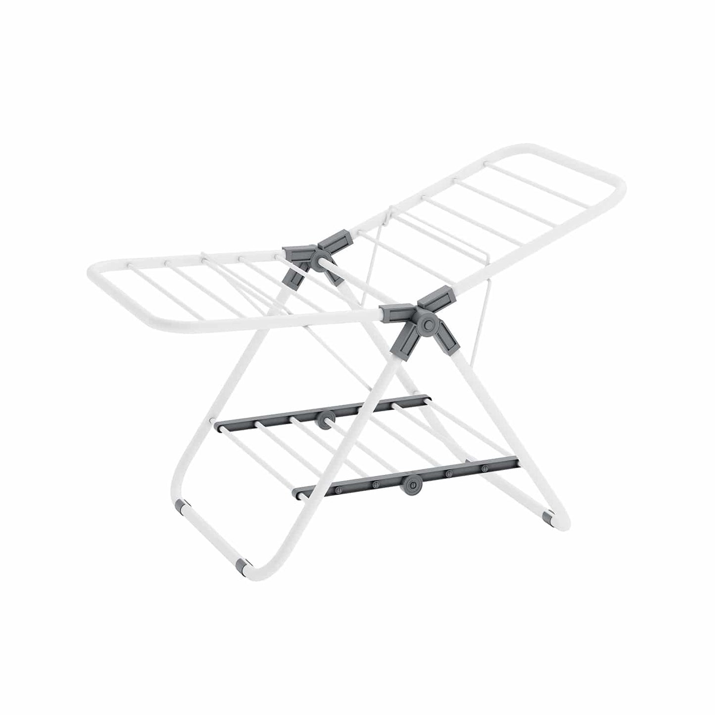 Wäscheständer mit 2 Flügeln aus Metall wolkenweiß