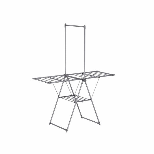 Wäscheständer mit 2 Ebenen und 2 Flügel grau