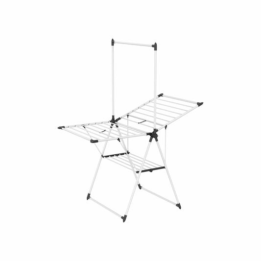 Wäscheständer mit 2 Ebenen und 2 Flügel weiß
