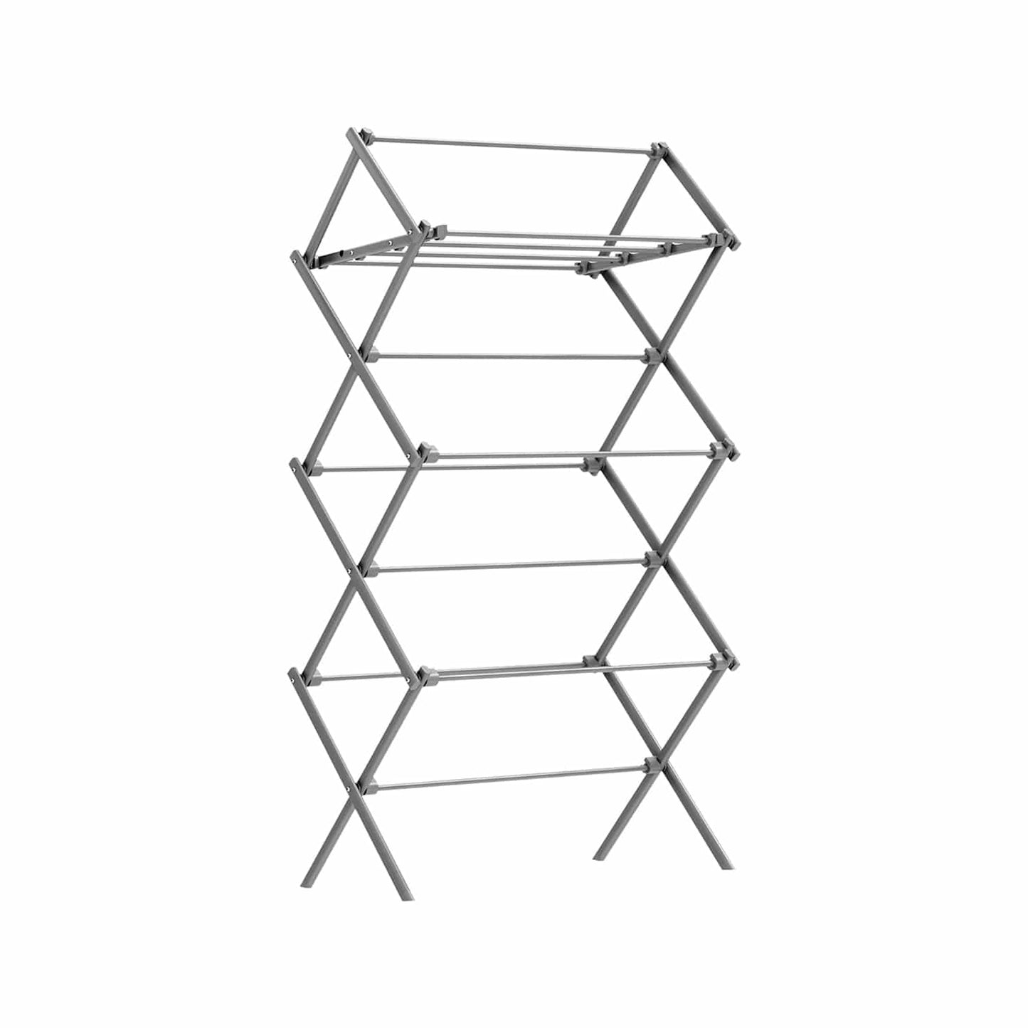 Wäscheständer klappbar mit Stahlrahmen grau