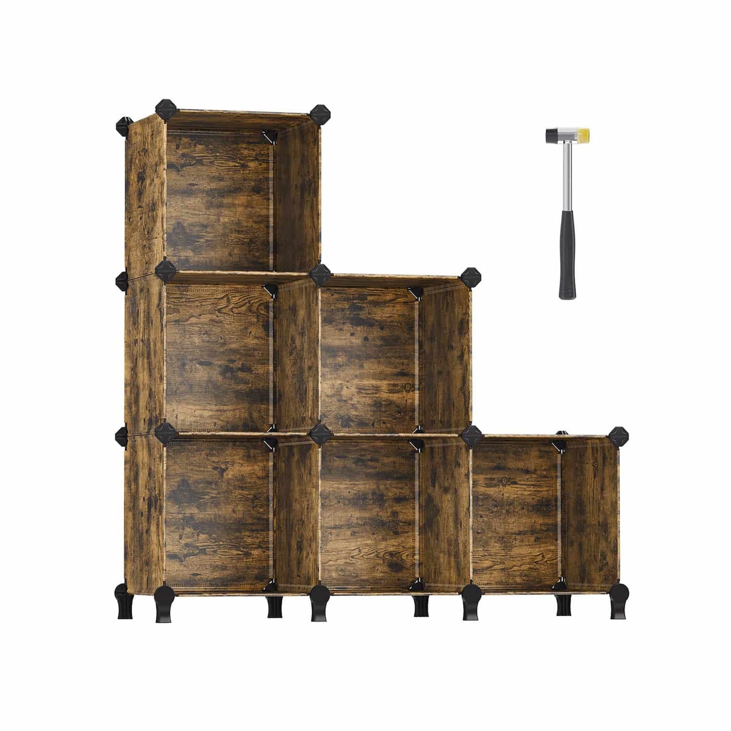 DIY Schuhregal aus 6 Würfeln 31,5 x 64 x 97,2 cm