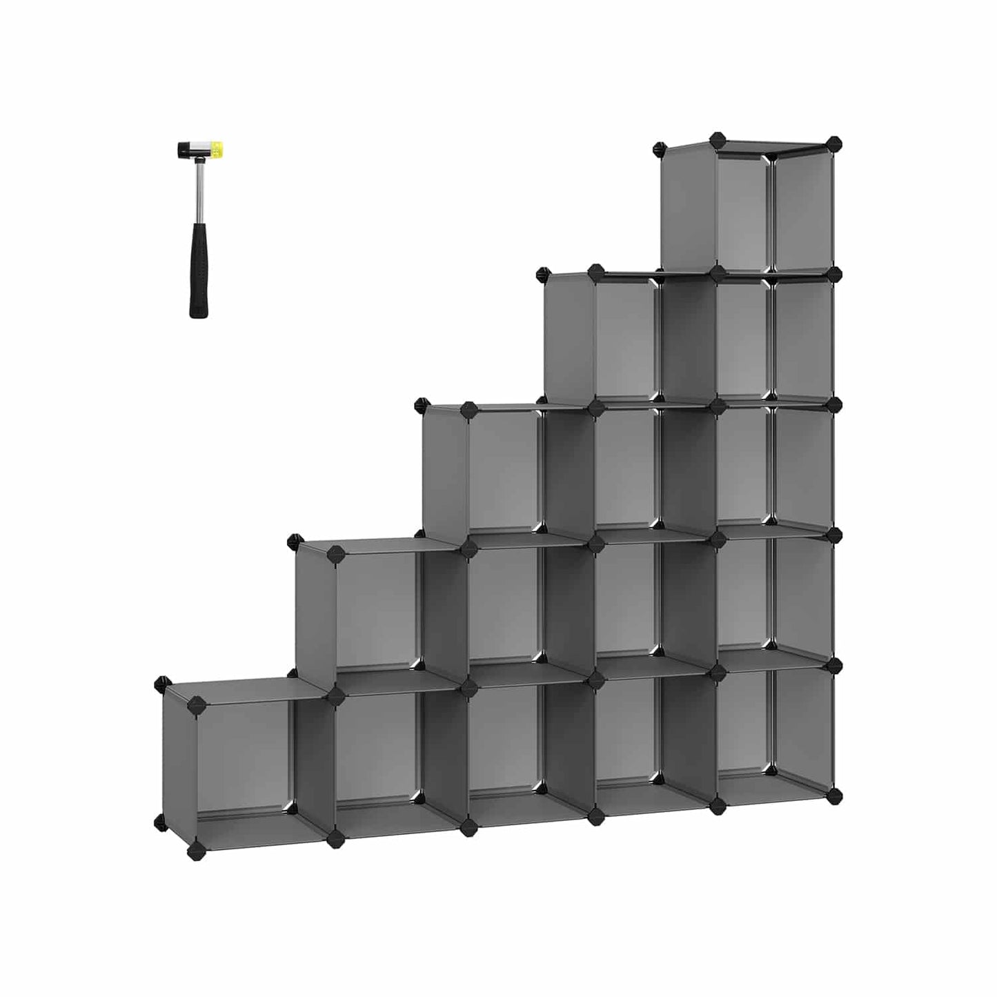 DIY Schuhregal aus 16 Würfeln 31 x 123 x 123 cm