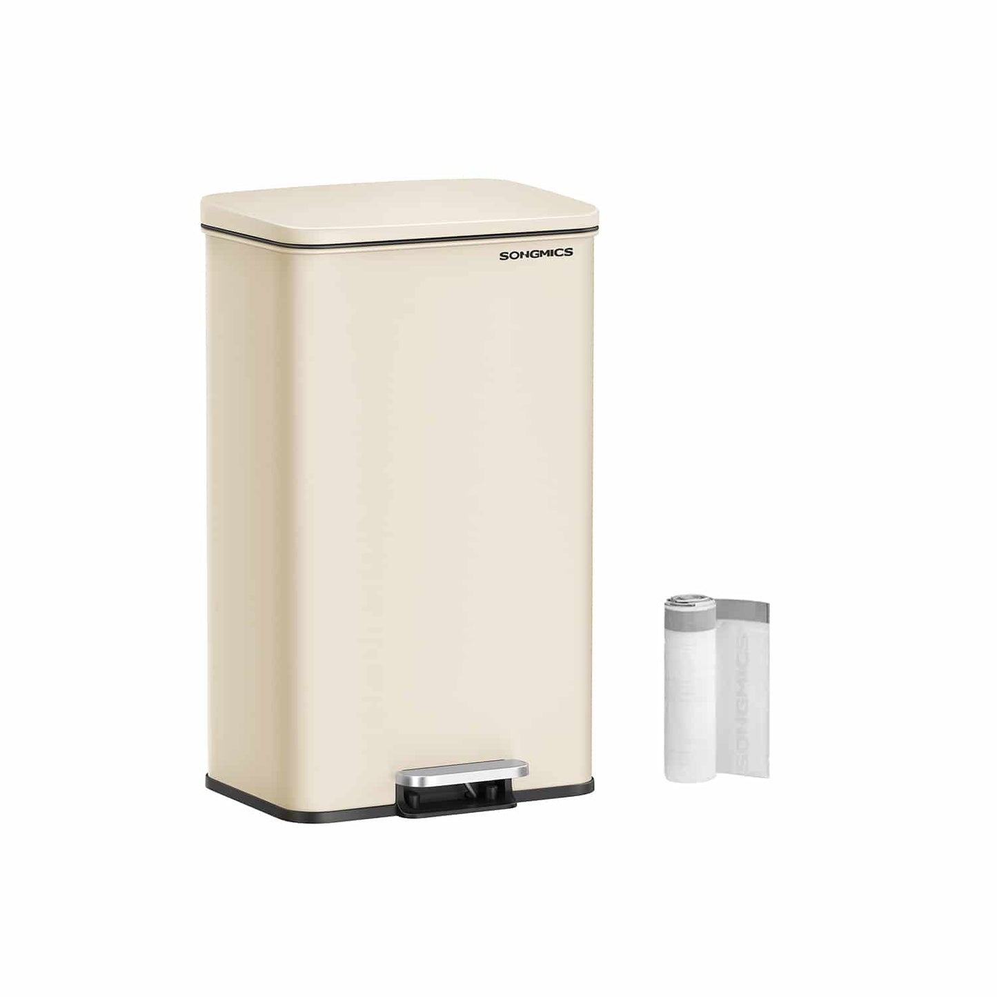 Mülleimer Küche mit Deckel 40 Liter sandbeige