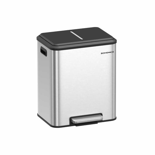 Mülleimer Küche metallicsilber