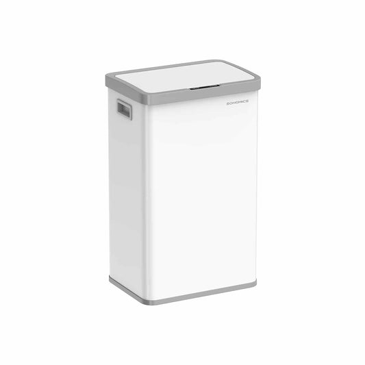 Mülleimer mit Bewegungssensor aus Stahl wolkenweiß