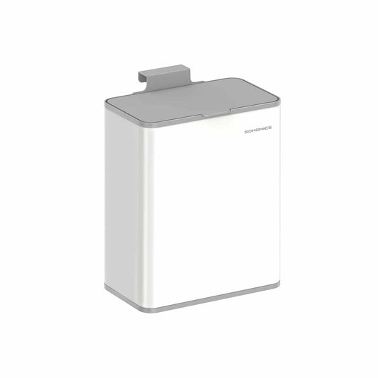 Mülleimer hängend 8 L mit Deckel wolkenweiß