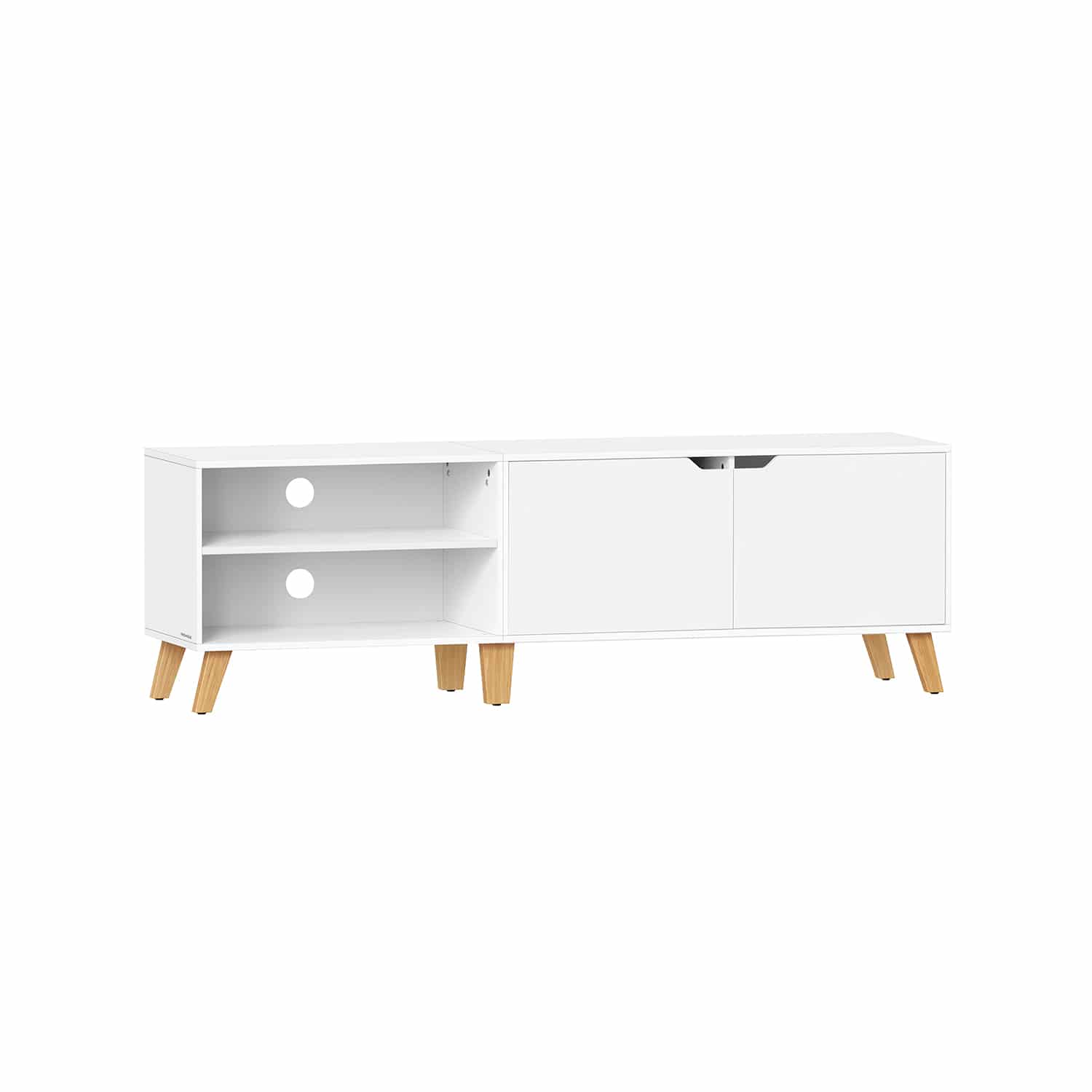 TV-Schrank 160 cm lang mit 2 Türen schneeweiß
