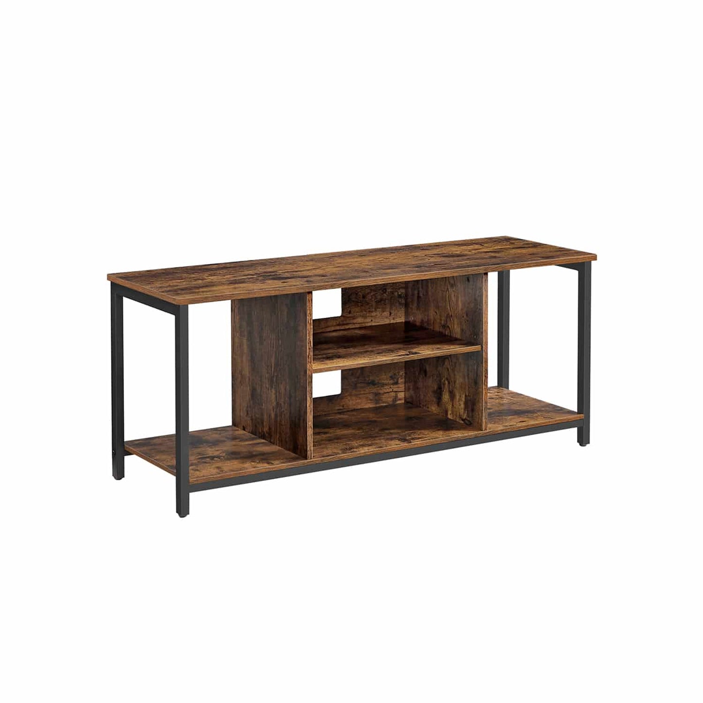 TV-Schrank mit offenen Fächern 40 x 120 x 50 cm vintagebraun-schwarz