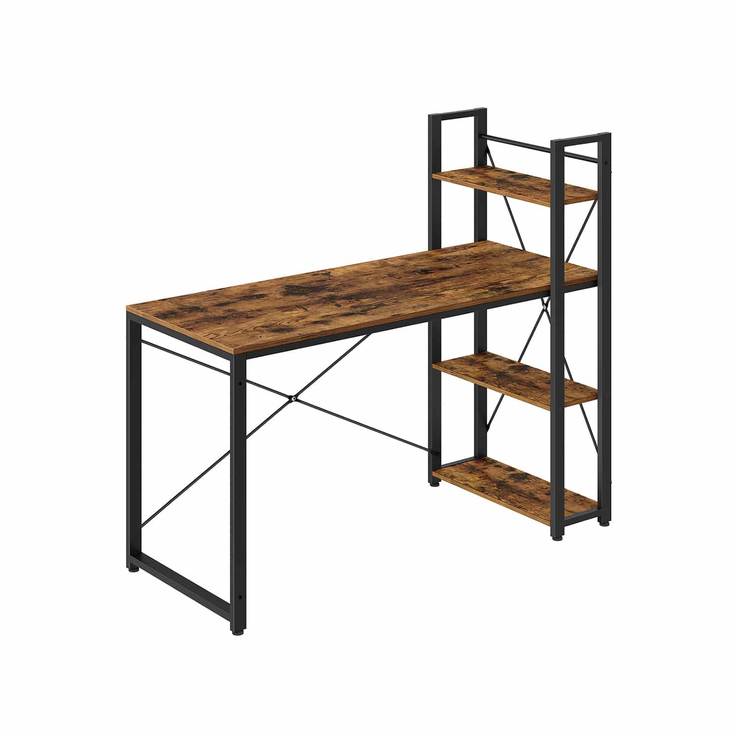 Computertisch mit Regalböden rechts oder links