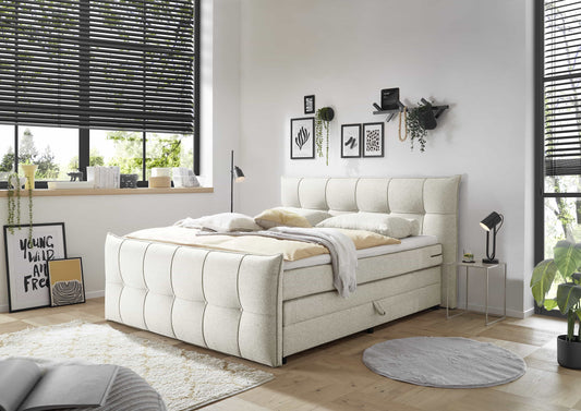 Boxspringbett Manchester von ED Exciting Design: Drei edle Farben, integrierte Bettkästen &amp; flexible Größen