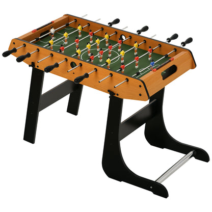 HOMCOM Tischfußball Tischkicker Kickertisch Spielzeug Spieler-Party Fußball Geschenk für 14+ Jungen Zusammenklappabar innen mit je 11 Spielern MDF   Aosom