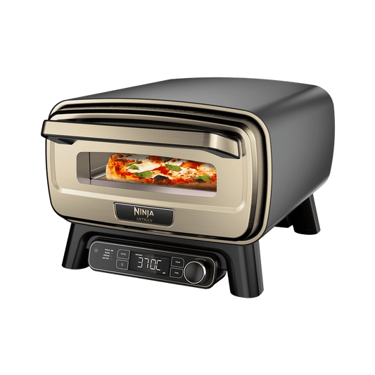 Ninja Artisan Outdoor-Elektro-Pizzaofen und Heißluftfritteuse – Schwarz und Gold in Schwarz-gold | MO201EUBK1 | von SharkNinja