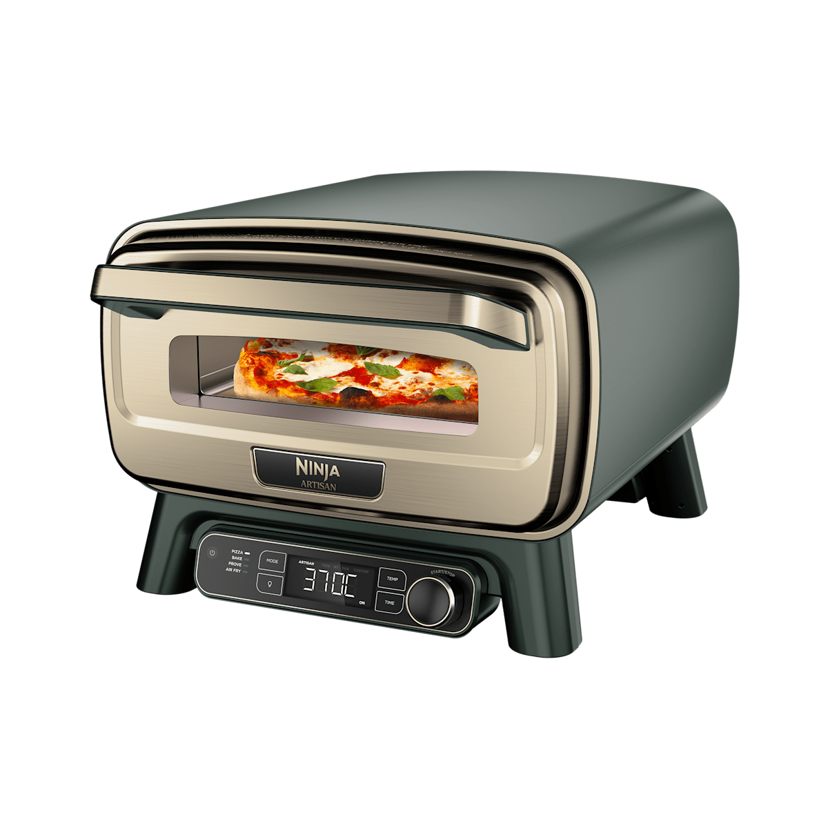 Ninja Artisan Outdoor-Elektro-Pizzaofen und Heißluftfritteuse – Grün und Gold in Grün-gold | MO201EUGN2 | von SharkNinja