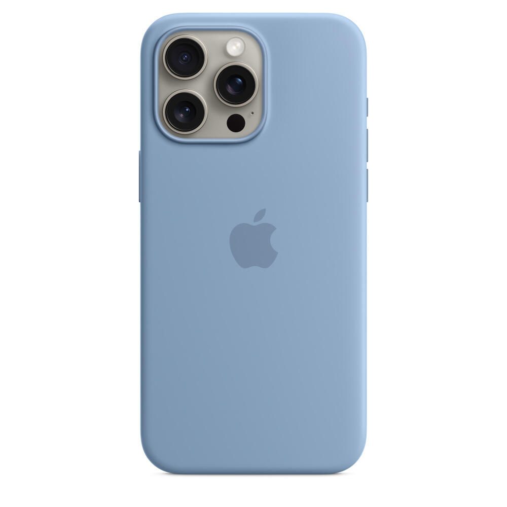 Apple Silikon Case mit MagSafe für Apple iPhone 15 Pro Max, winterblau