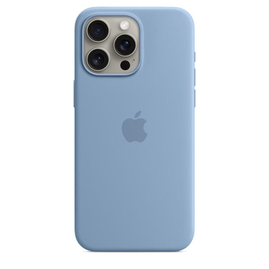 Apple Silikon Case mit MagSafe für Apple iPhone 15 Pro Max, winterblau