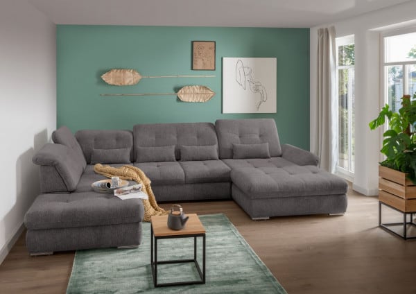 Luxuriöse Wohnlandschaft Dalida  mit Schlaffunktion - Schönheit in 5 verschiedenen Farben