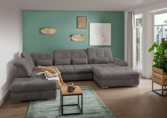 Luxuriöse Wohnlandschaft Dalida  mit Schlaffunktion - Schönheit in 5 verschiedenen Farben