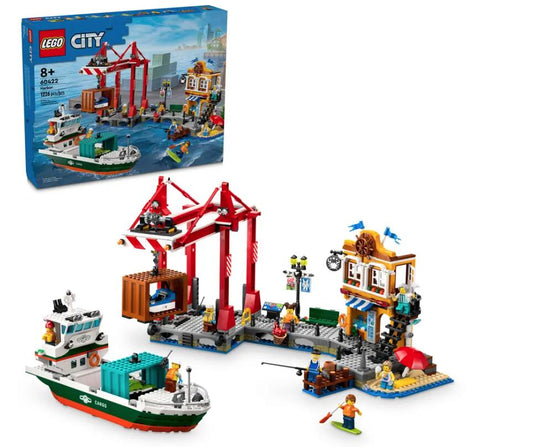 LEGO® City 60422 Hafen mit Frachtschiff