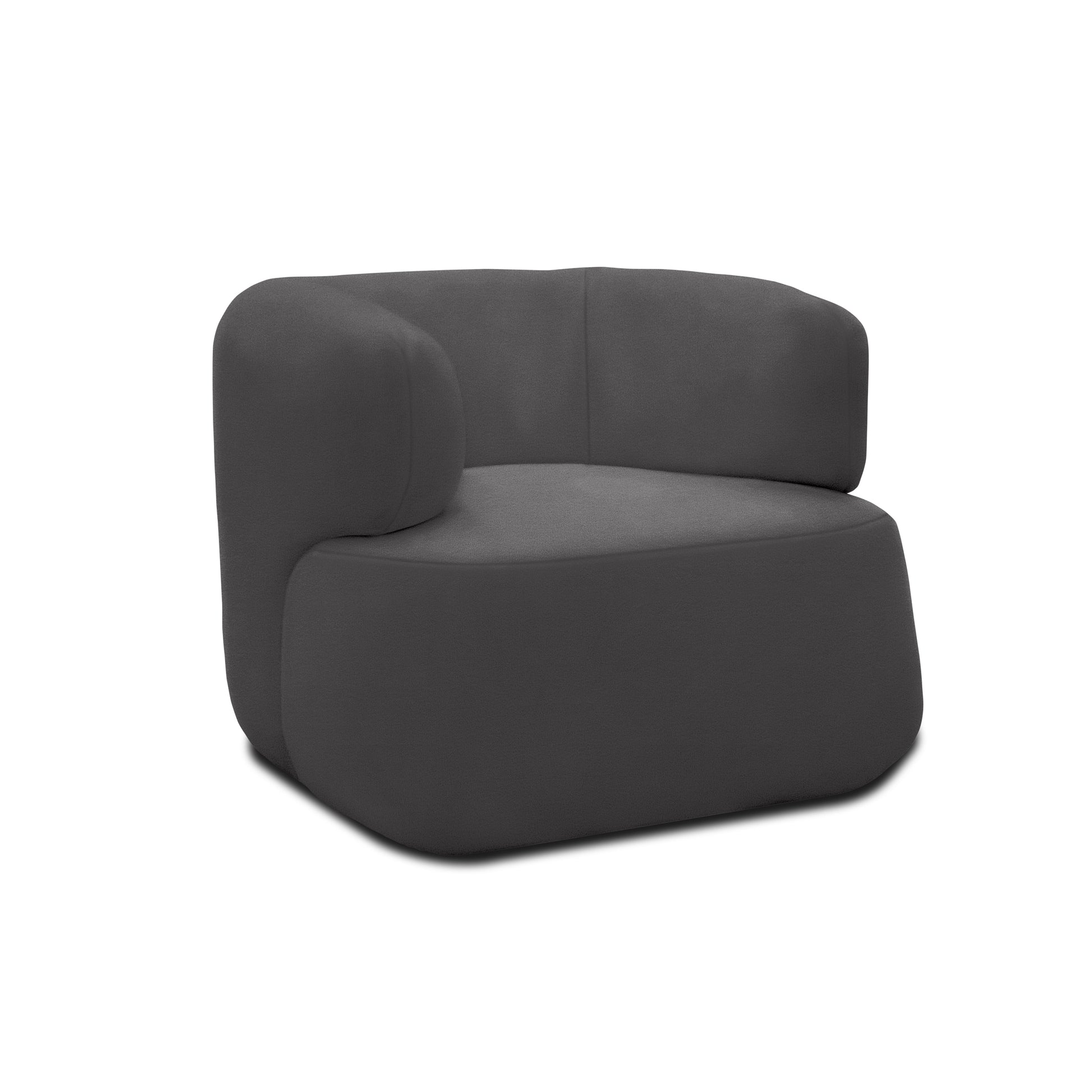 Sessel 800 012, Armsessel, Teddy-Stoff, 90 x 86 x 71 cm (BxTxH), dunkelgrau   Aosom