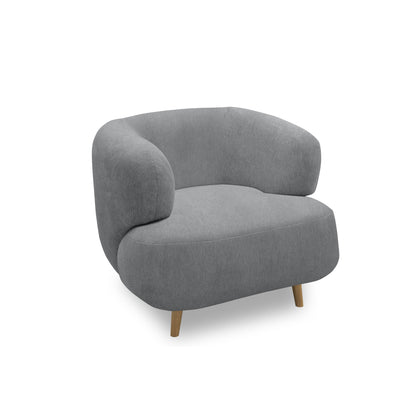 Polstersessel 800014, Sessel, Holzfüße, Armsessel, 86 x 73 x 160 (BxTxH), grau   Aosom
