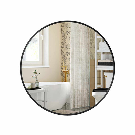 Ø 50 cm Badezimmerspiegel mit Metallrahmen