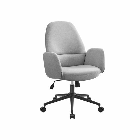 Drehstuhl höhenverstellbar mit Armlehnen taubengrau