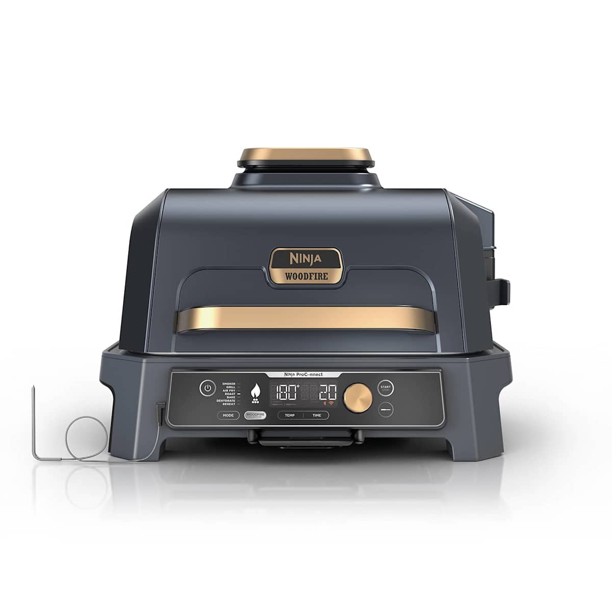 Ninja Woodfire Pro Connect XL Elektrischer Outdoor Grill & Smoker OG901EUBL1 – Blau
