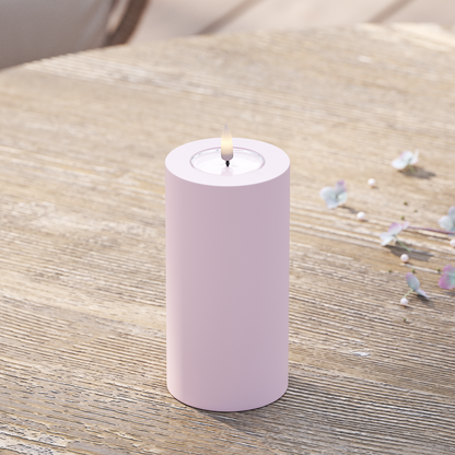 LED-Blockkerzen für den Außenbereich Ø 7,5 x 15 cm Verblasst Rot