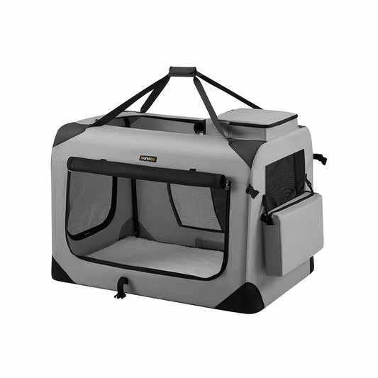 Hundebox XXL aus Oxford-Gewebe mit Griffen rauchgrau