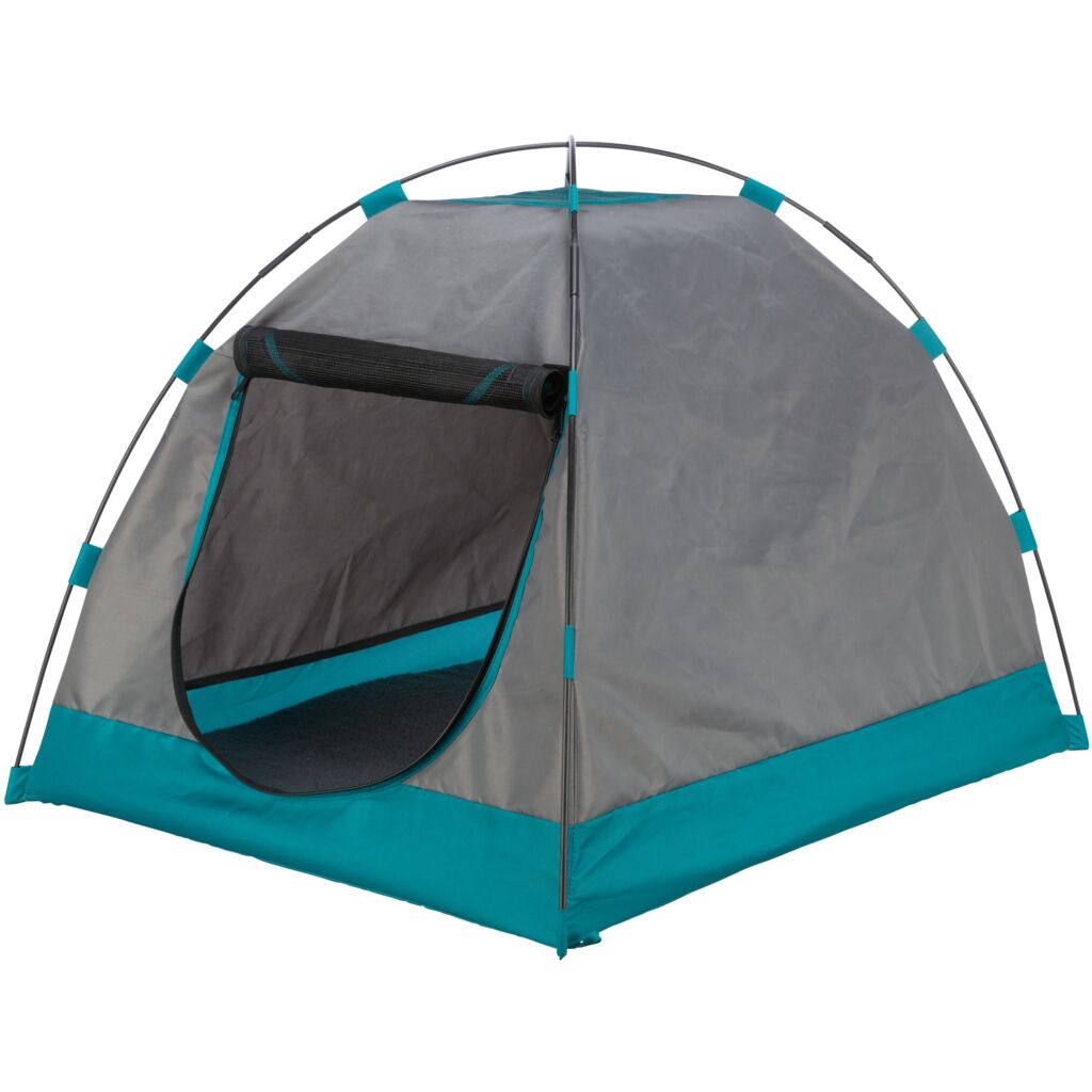 Zelt für Hunde, dunkelgrau/petrol