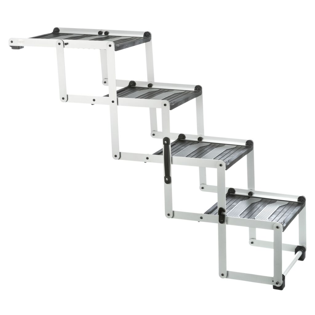 4-stufige Falt-Treppe, Aluminium/Kunststoff/TPR