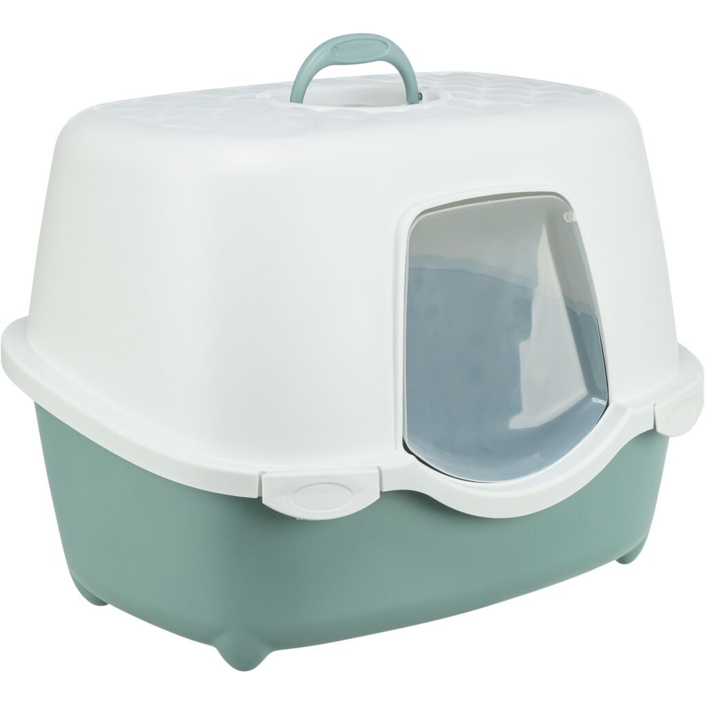 Katzentoilette Davio Top, mit Haube, salbei/