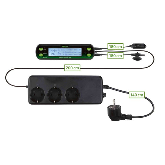Thermostat/Hygrostat, digital, drei Schaltkreise