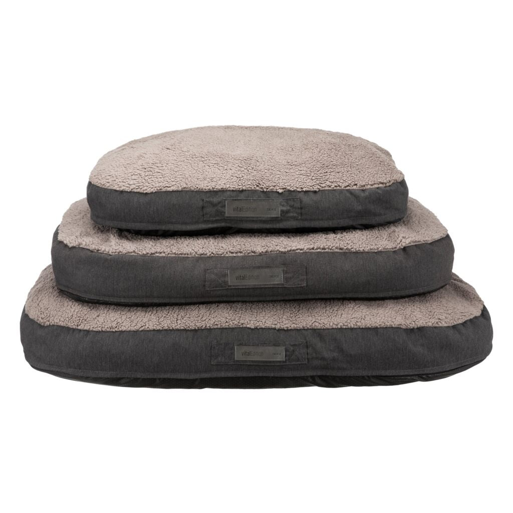 Vital Kissen Bendson, oval, dunkelgrau/hellgrau