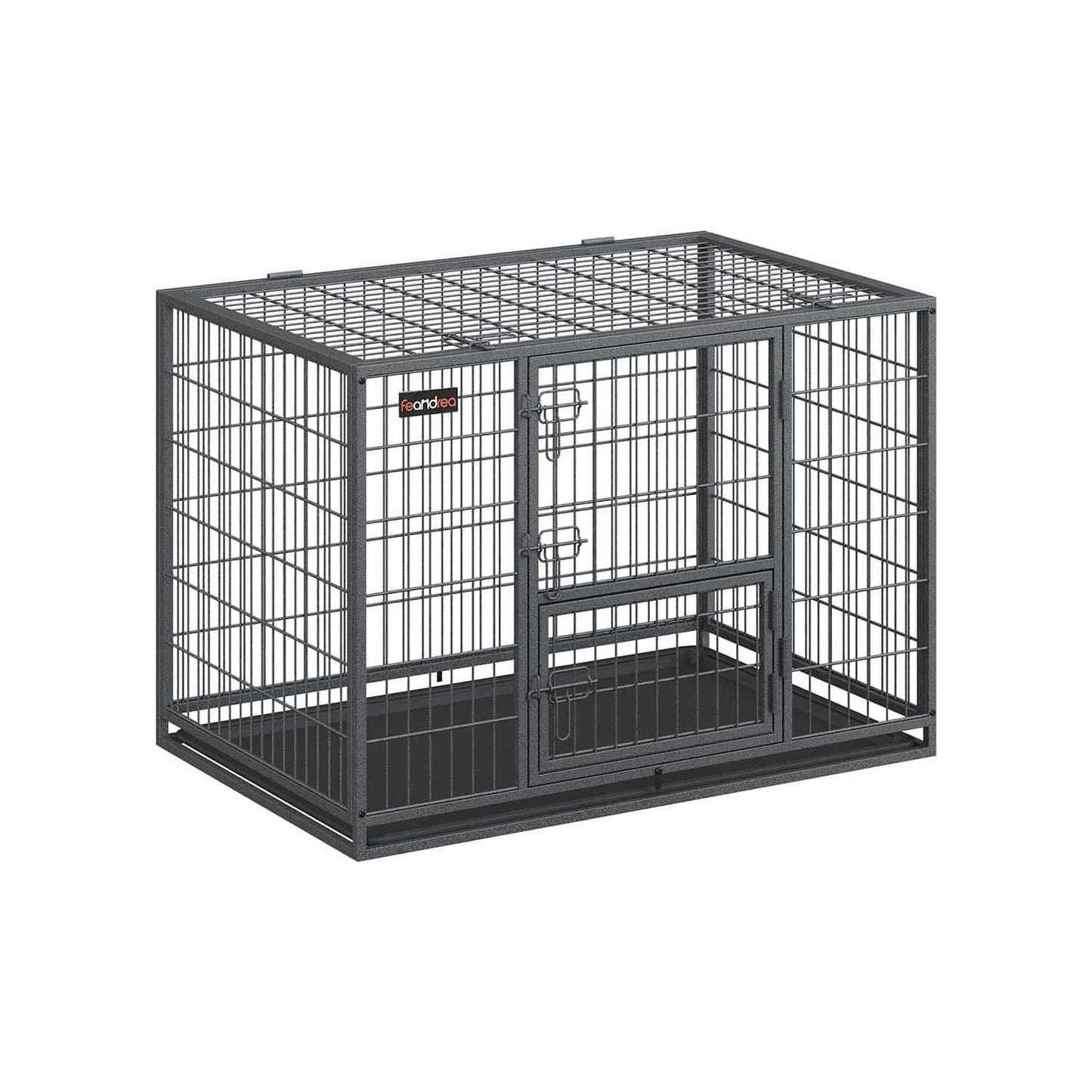 Hundekäfig hochbelastbar 107 x 70 x 75 cm grau