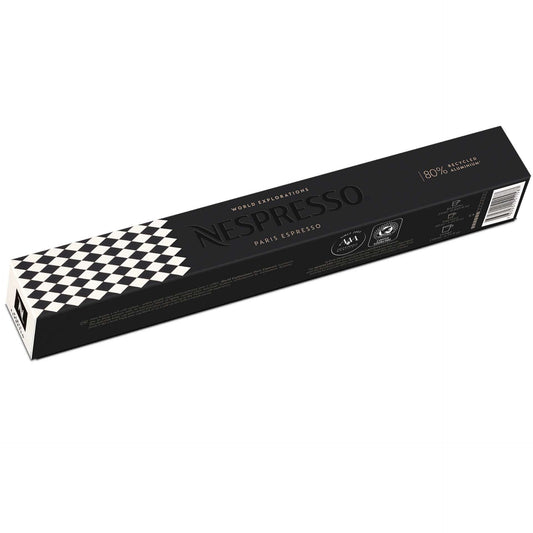 Nespresso Paris Espresso Original Line 10 Espresso Kaffeekapseln 40 ml Getreide- & Gebäckaroma mit Zitrusnote