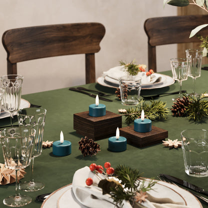 LED-Teelichter Petrol – 4 Stück