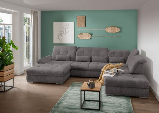 Luxuriöse Wohnlandschaft Dalida  mit Schlaffunktion - Schönheit in 5 verschiedenen Farben