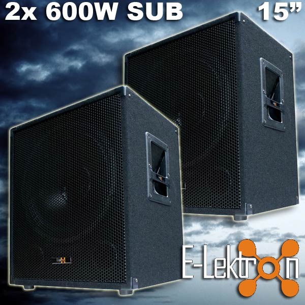 EL279750 E-Lektron SUB-P38 PA Subwoofer Paar 38cm