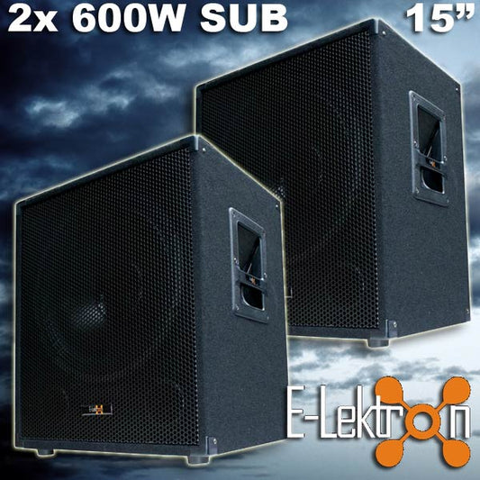 EL279750 E-Lektron SUB-P38 PA Subwoofer Paar 38cm