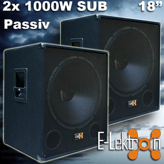 EL279754 PA Subwoofer PAAR E-Lektron SUB-P45 45cm passiv