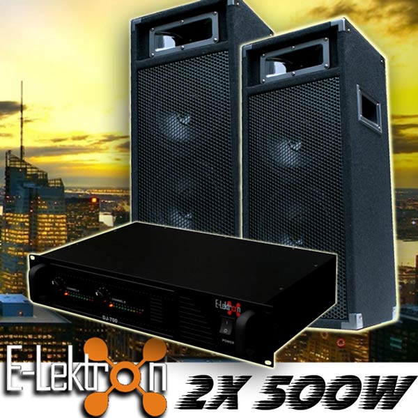 EL189758 DJ PA Anlage DJ-700 Endstufe & PW220 Lautsprecher