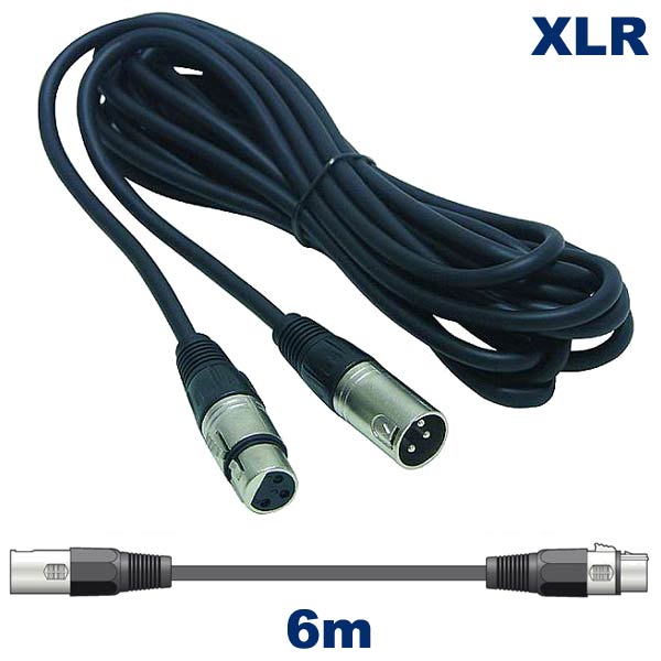 EL176025 PD Connex CX35-6 XLR-Kabel Stecker > Kupplung 6m
