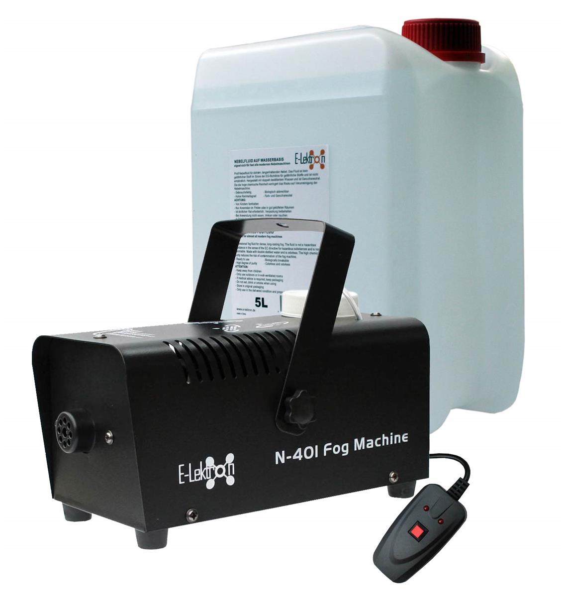 EL189036 E-Lektron N-401 Nebelmaschine 400W inkl. 5L Nebelfluid